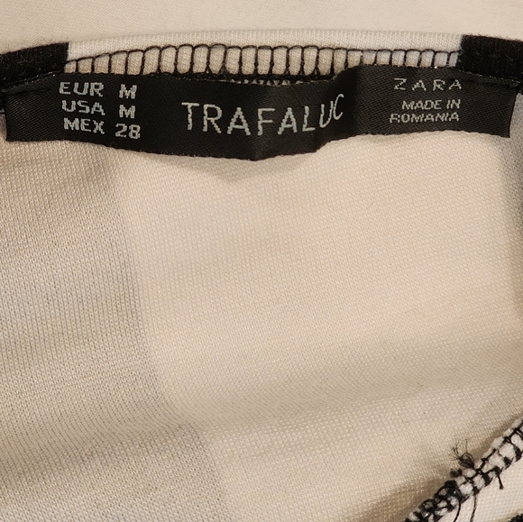 Zara Trafaluc black & white striped midi dress size M - Picture 6 of 7